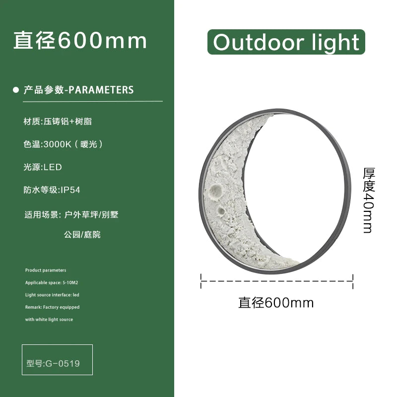 applique murale extérieure moderne à led imperméable pour jardin et villa