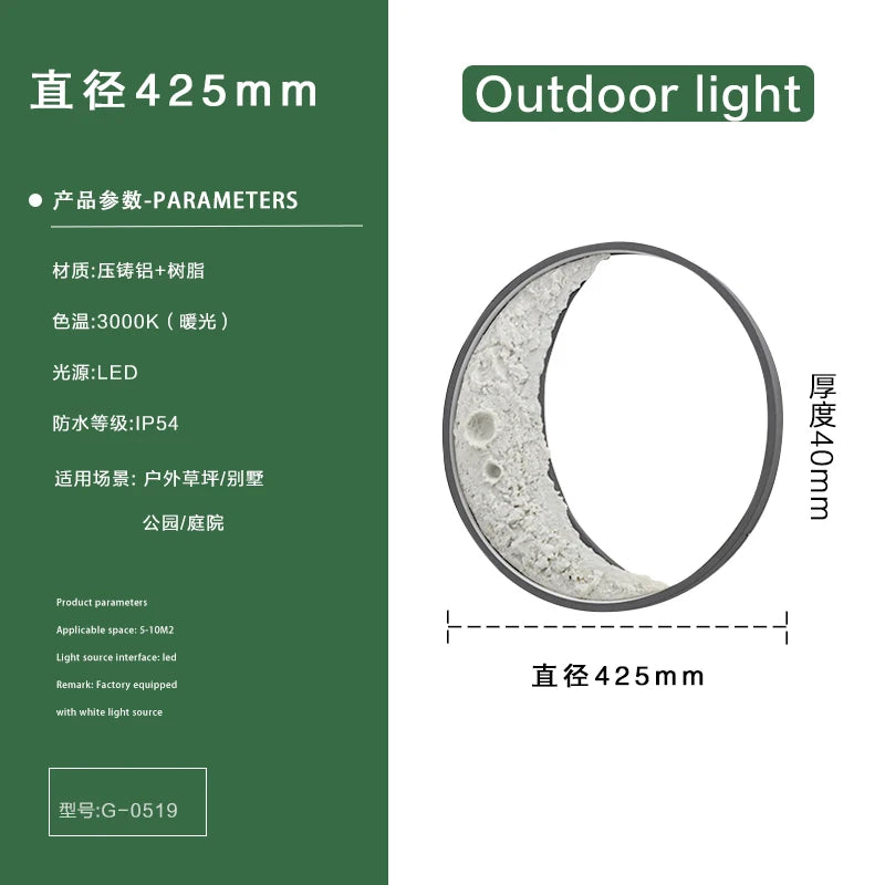 applique murale extérieure moderne à led imperméable pour jardin et villa