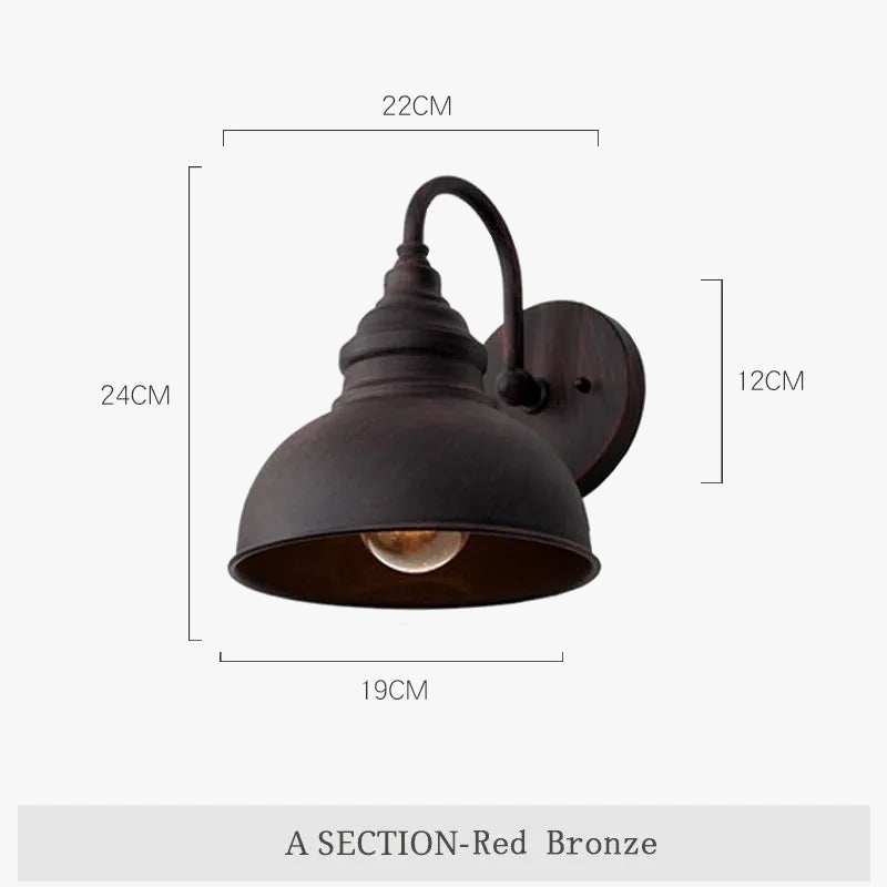 Applique murale extérieure rétro étanche pour jardin porche allée escalier cour balcon Villa Vintage fer applique lampe éclairage
