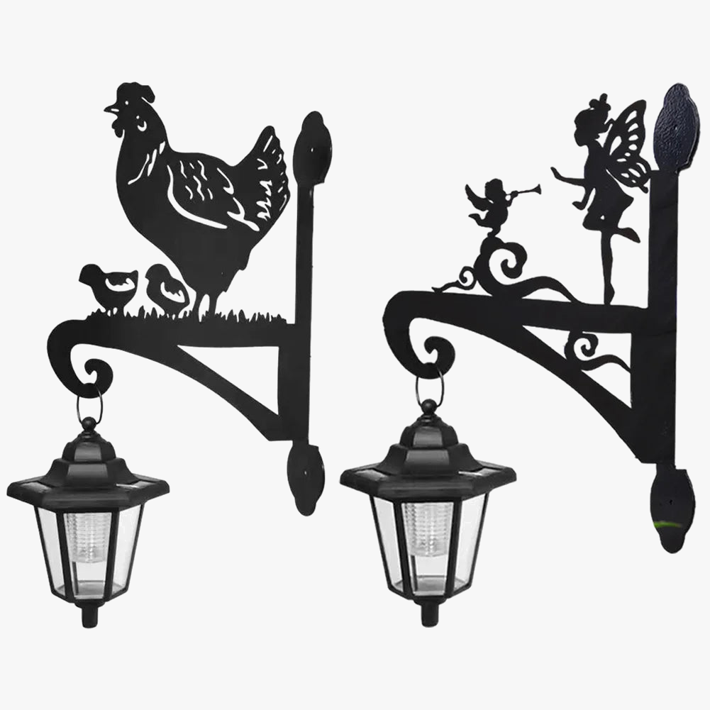 applique murale extérieure solaire pour jardin et oiseaux