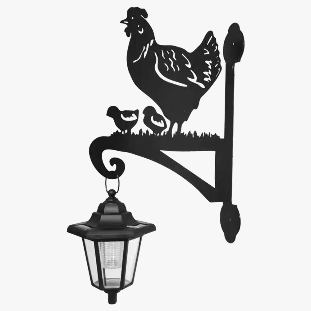 applique murale extérieure solaire pour jardin et oiseaux