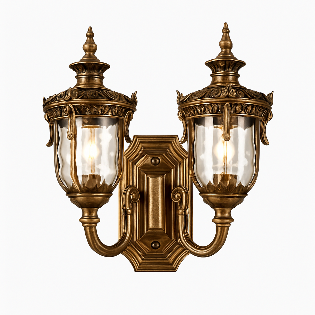applique murale extérieure étanche double tête style européen rétro