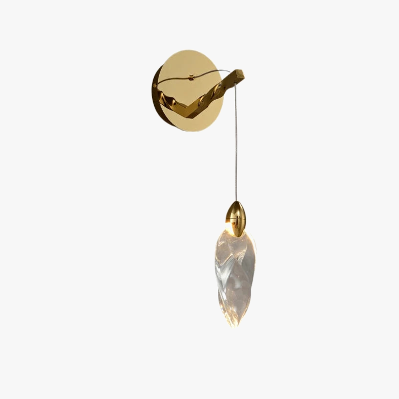 applique murale goutte d'eau design moderne en cristal