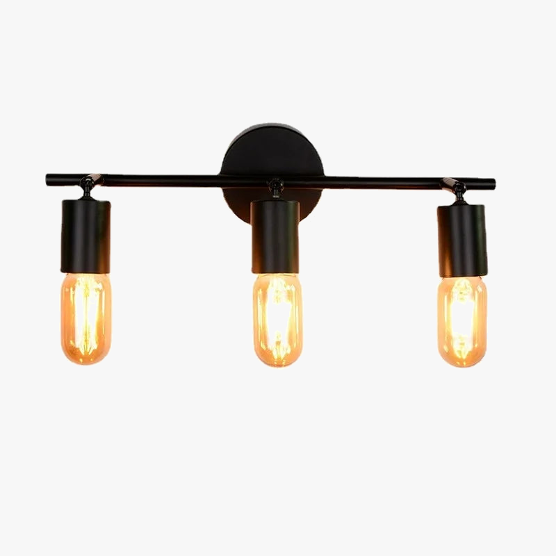 applique murale industrielle rétro multi-têtes minimaliste led