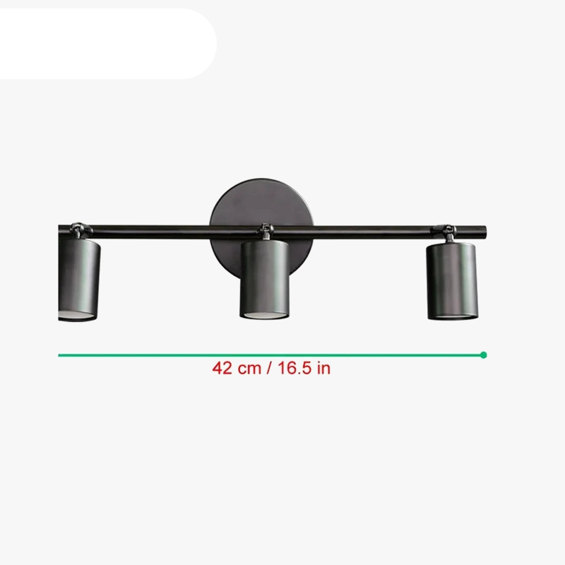 applique murale industrielle rétro multi-têtes minimaliste led