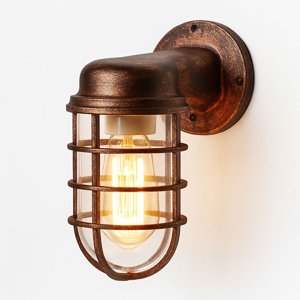 applique murale industrielle rétro étanche pour extérieur led