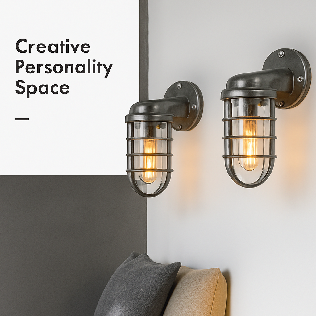 applique murale industrielle rétro étanche pour extérieur led