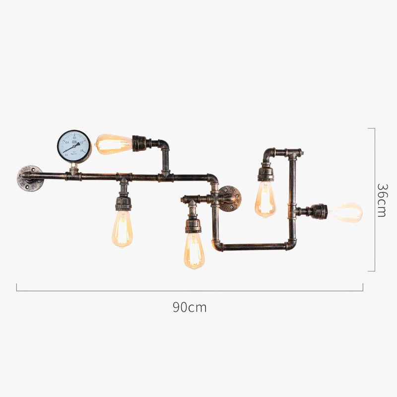 applique murale industrielle vintage en métal pour un intérieur rétro