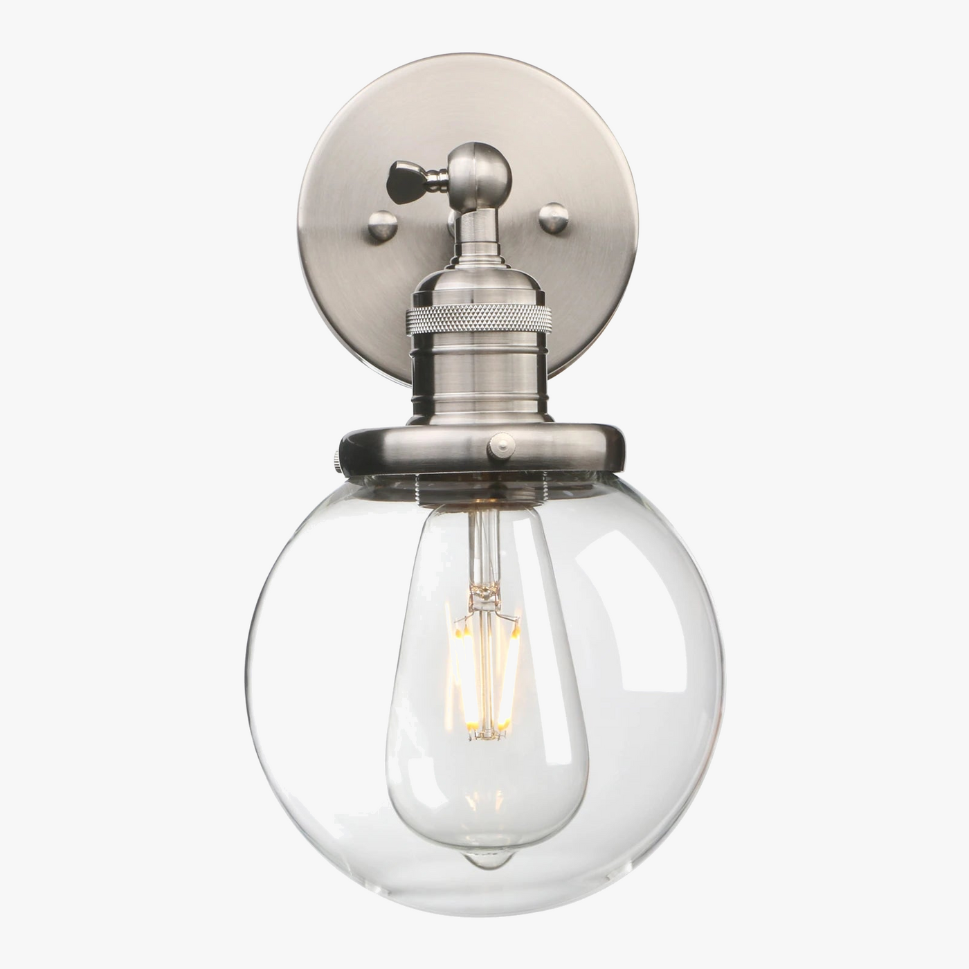 applique murale industrielle vintage phansthy globe rond verre soufflé main