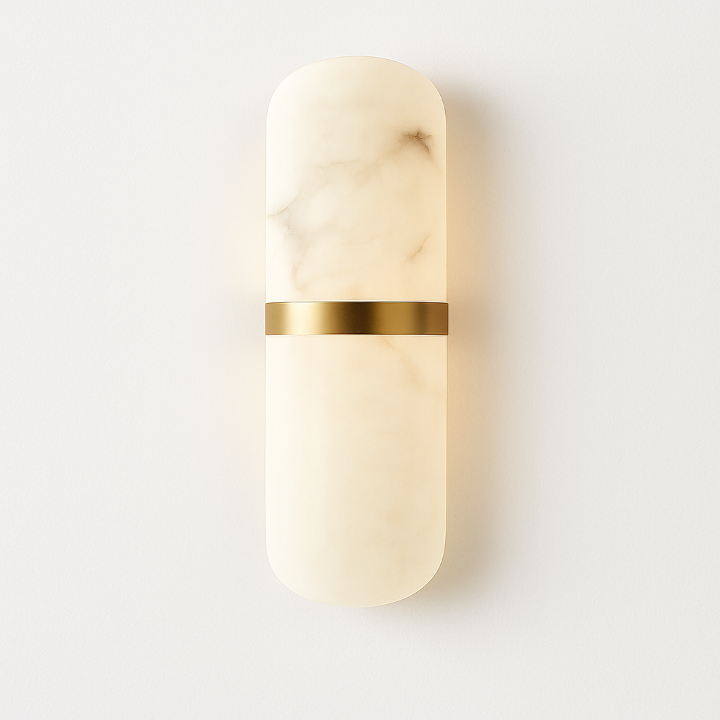 applique murale Led 18W Imitation marbre Semi-cylindre