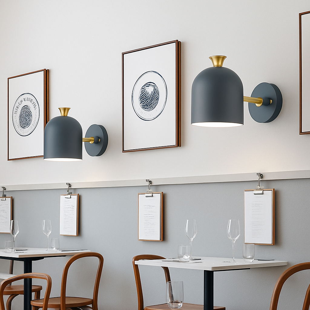 Applique murale LED abat-jour arrondi orientable de couleur Deco