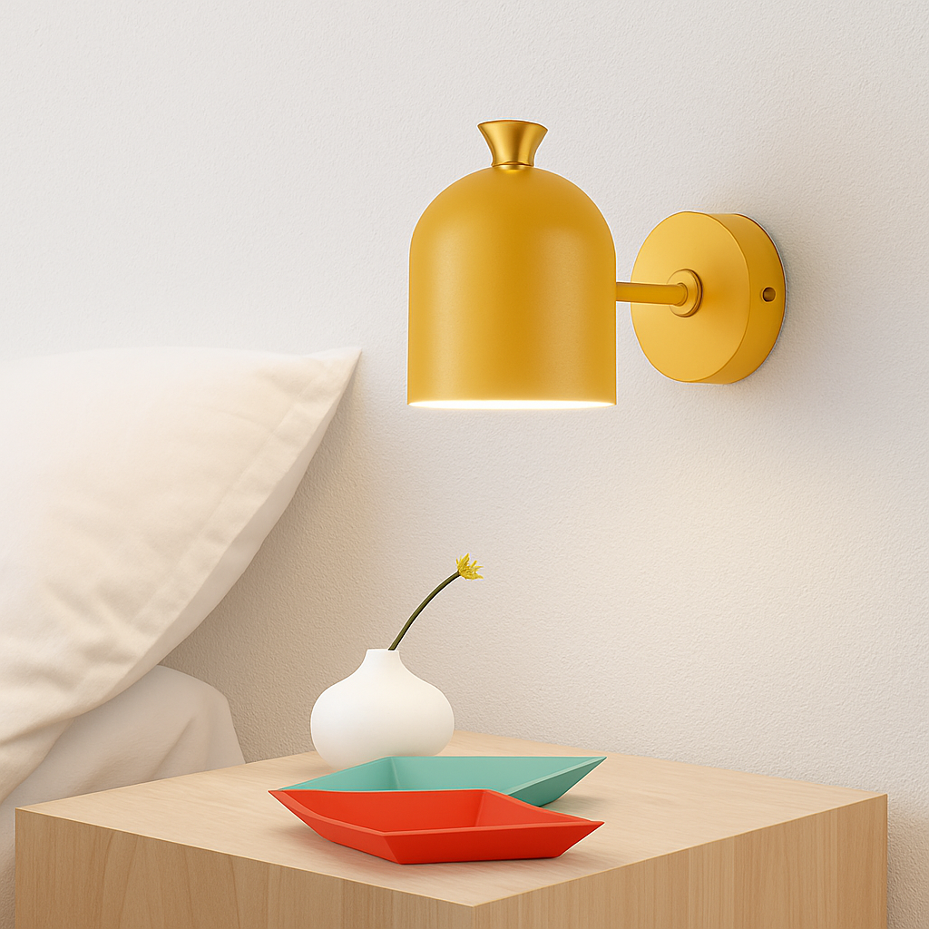 Applique murale LED abat-jour arrondi orientable de couleur Deco