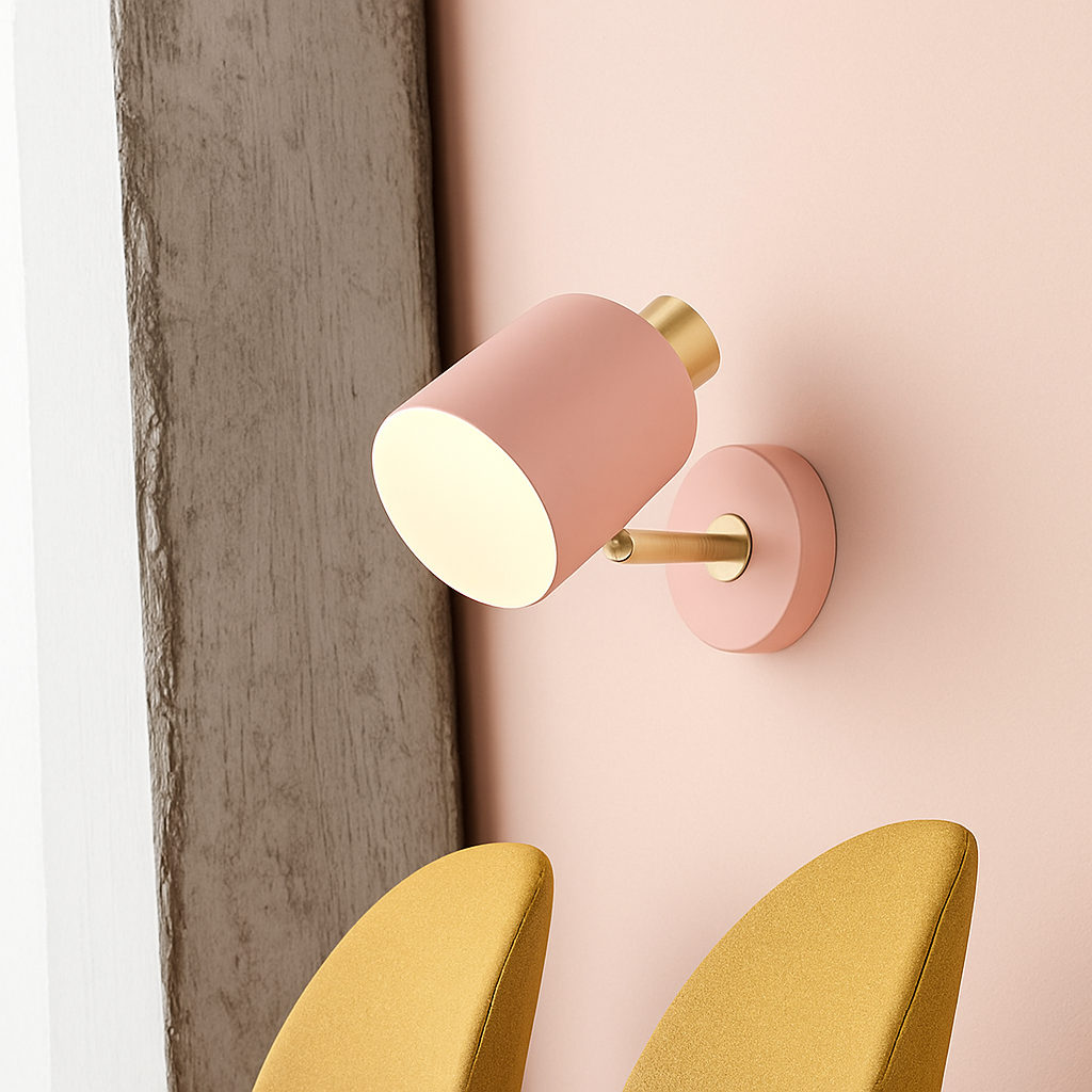 Applique murale LED abat-jour arrondi orientable de couleur Deco