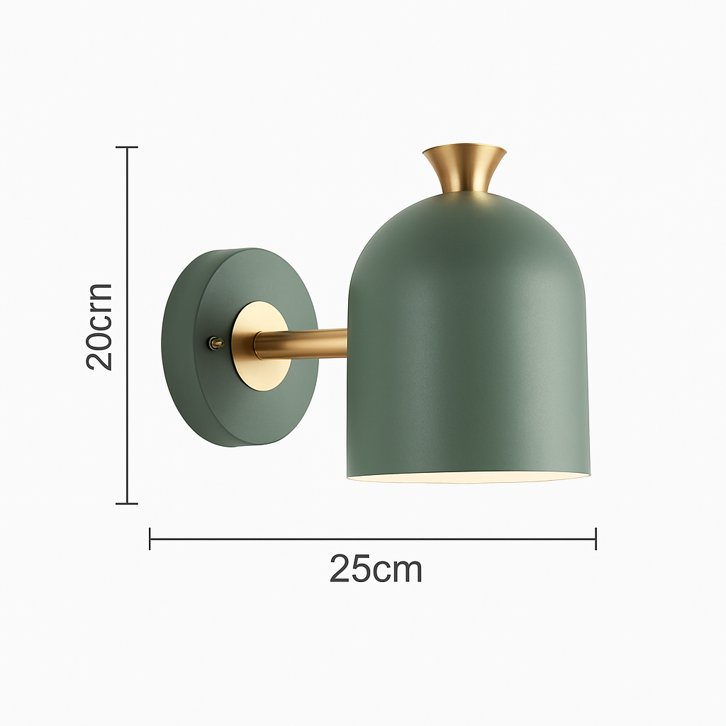 Applique murale LED abat-jour arrondi orientable de couleur Deco