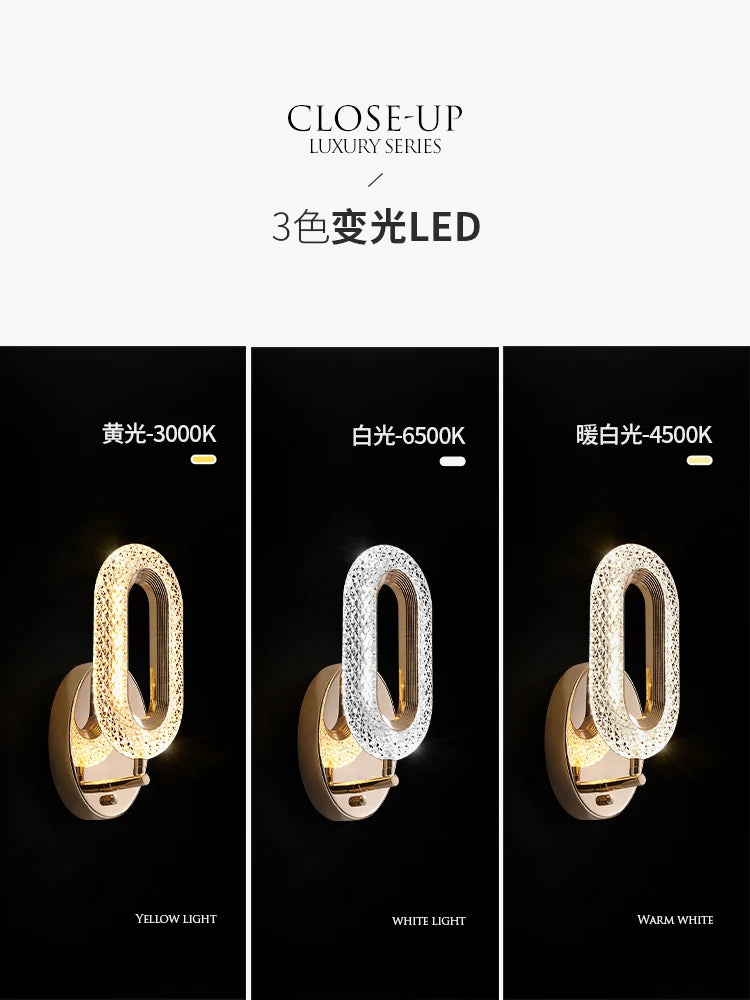 applique murale à led abat-jour diamant design moderne pour intérieur