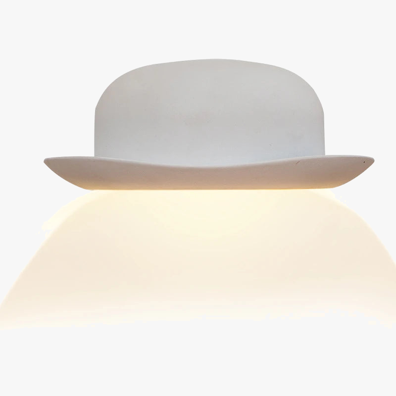 applique murale chapeau à LED aluminium design minimaliste