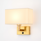 Applique murale Led avec abat-jour en tissu