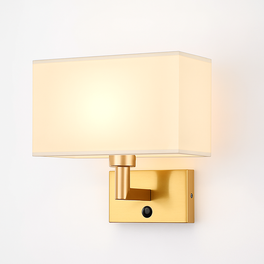 Applique murale Led avec abat-jour en tissu