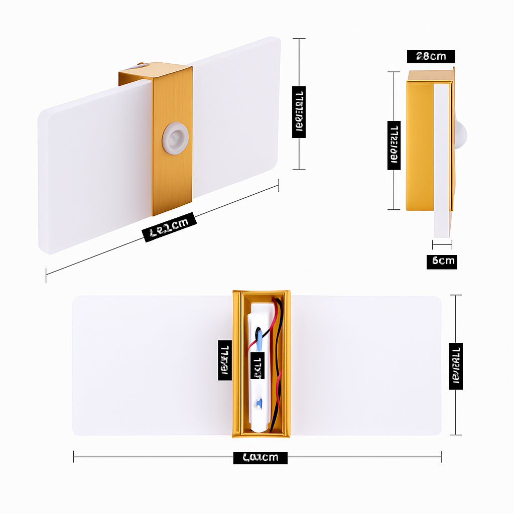 applique murale led avec détecteur de mouvement pour éclairage intérieur