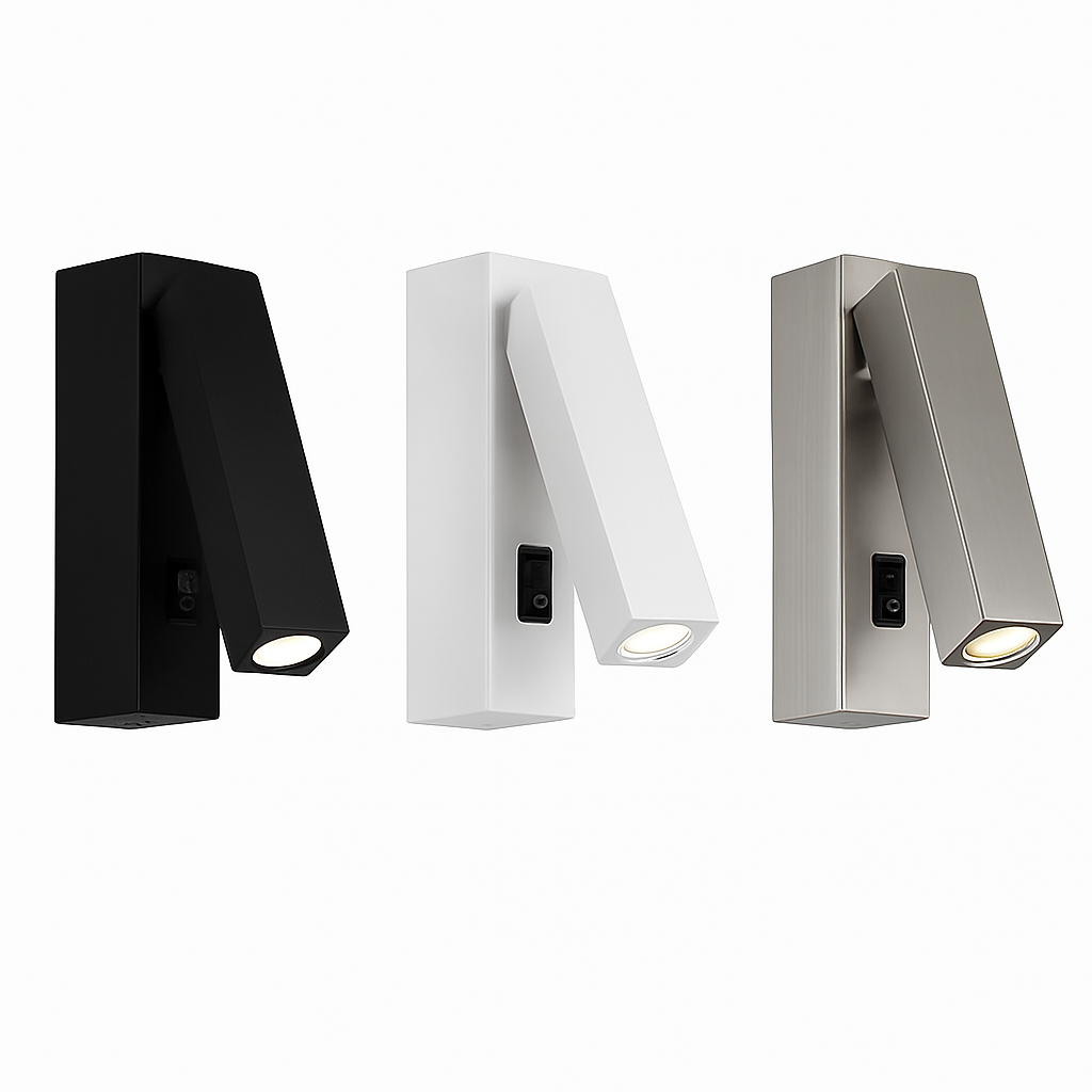 applique murale à led avec interrupteur et port usb rotative 350 degrés