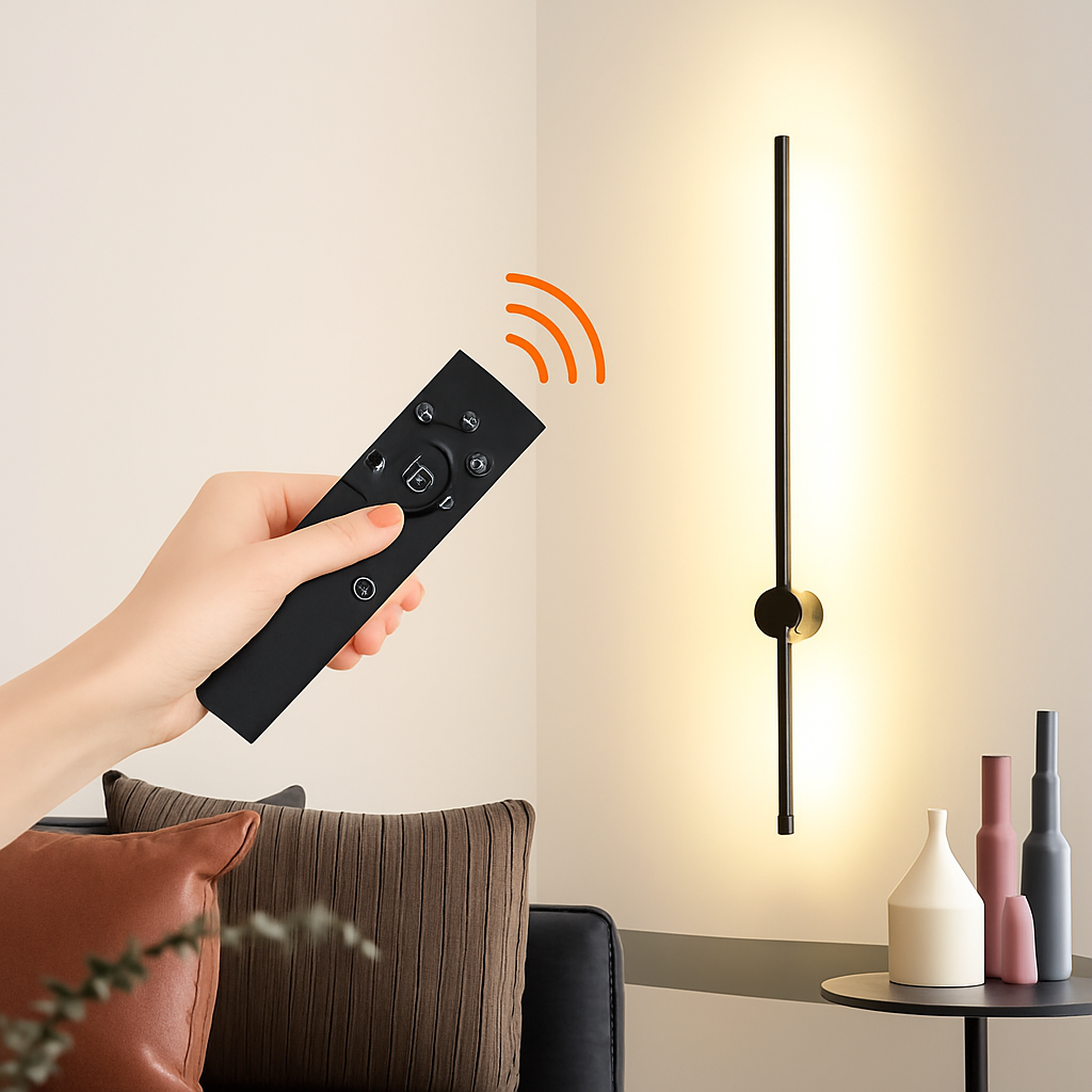 applique murale à led avec télécommande et variateur moderne