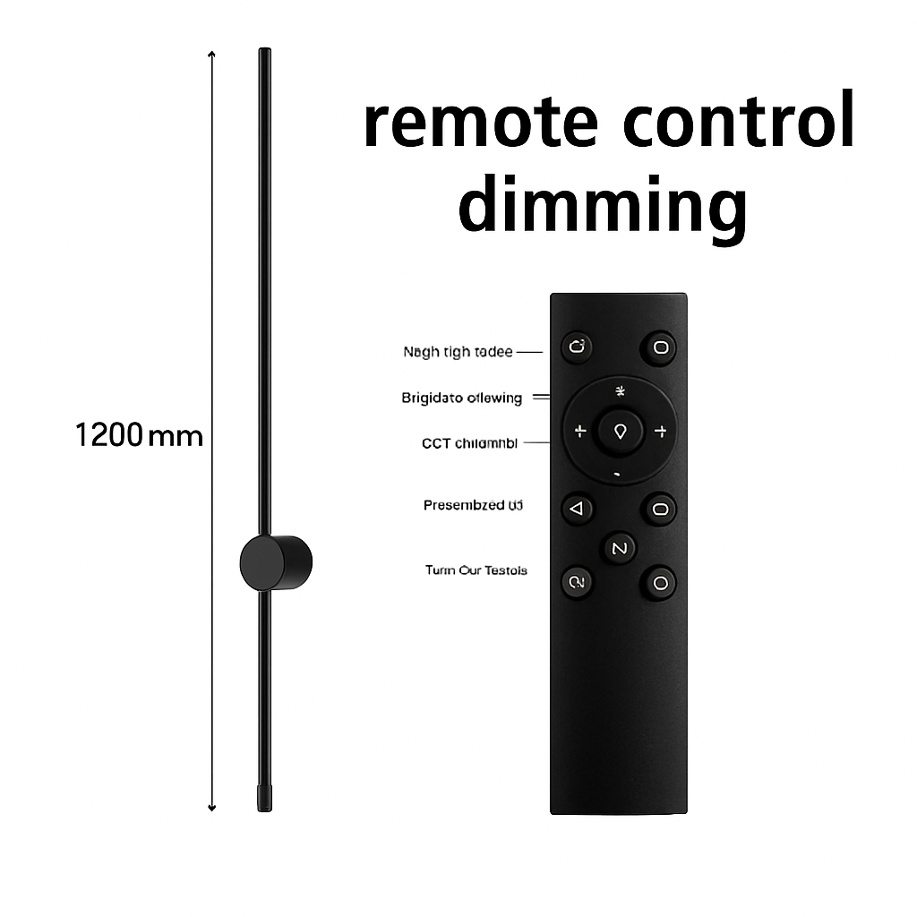 applique murale à led avec télécommande et variateur moderne