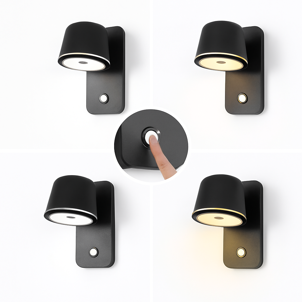 Applique murale LED avec variateur tactile et réglable Aisilan