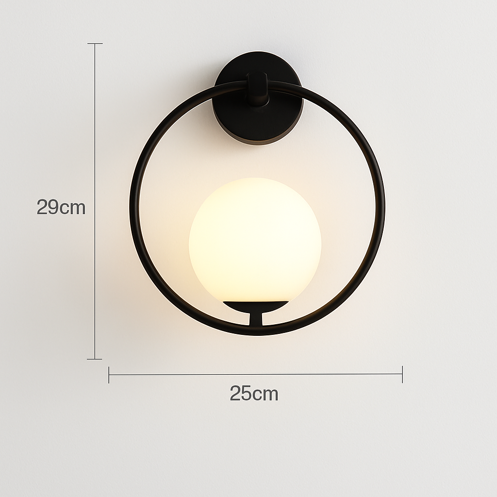 Applique murale LED boule de verre nordique pour salon intérieur chambre à coucher luminaire mural LED avec applique murale ampoule 7w G9 pour la maison