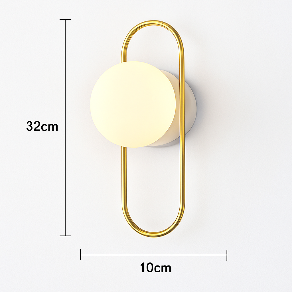 Applique murale LED boule de verre nordique pour salon intérieur chambre à coucher luminaire mural LED avec applique murale ampoule 7w G9 pour la maison