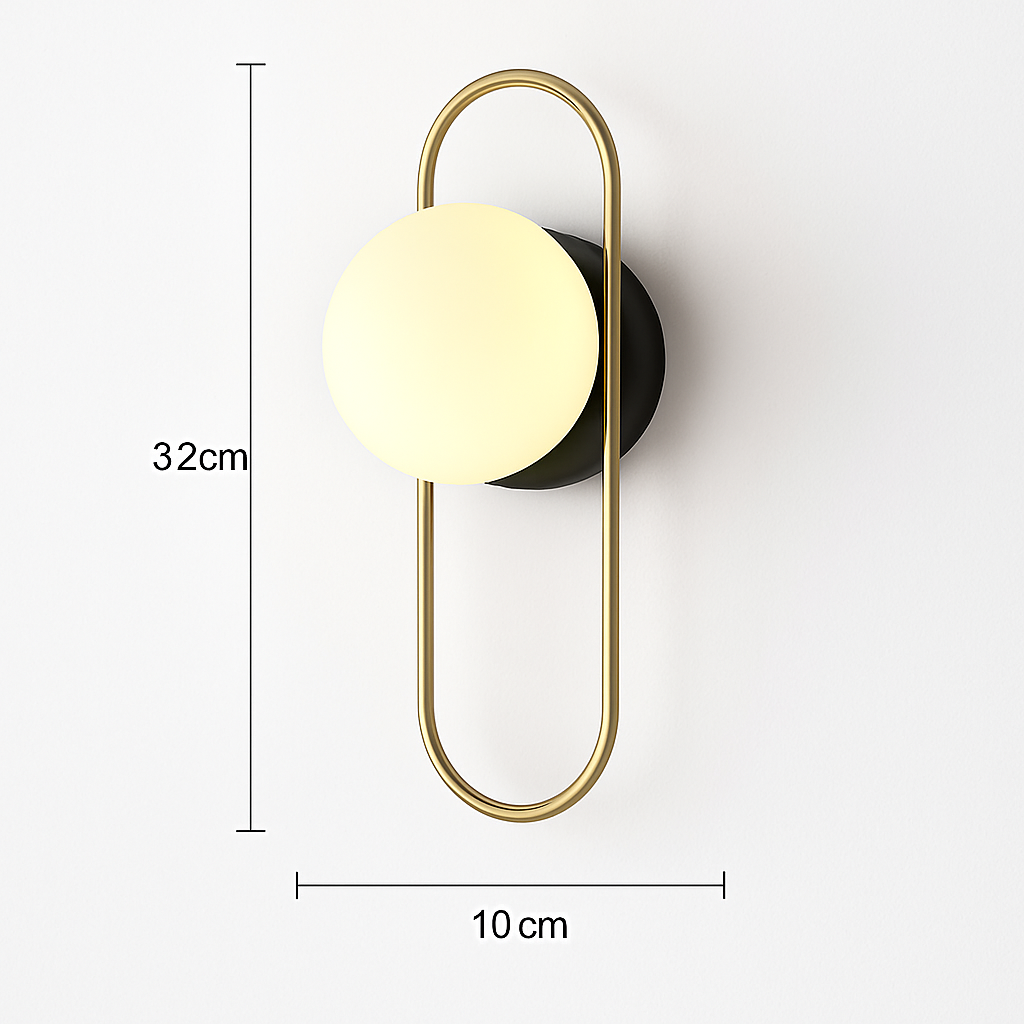 Applique murale LED boule de verre nordique pour salon intérieur chambre à coucher luminaire mural LED avec applique murale ampoule 7w G9 pour la maison