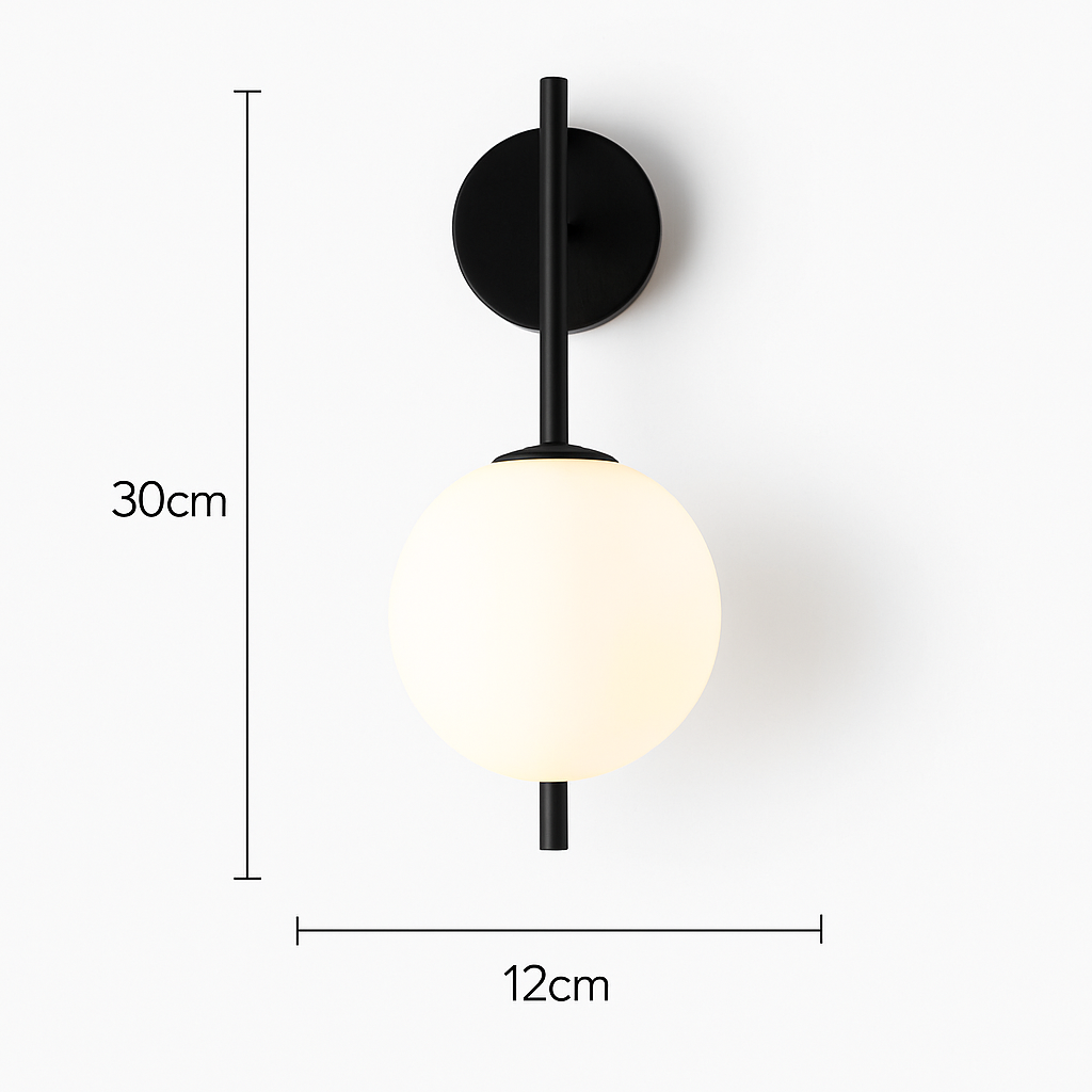 Applique murale LED boule de verre nordique pour salon intérieur chambre à coucher luminaire mural LED avec applique murale ampoule 7w G9 pour la maison