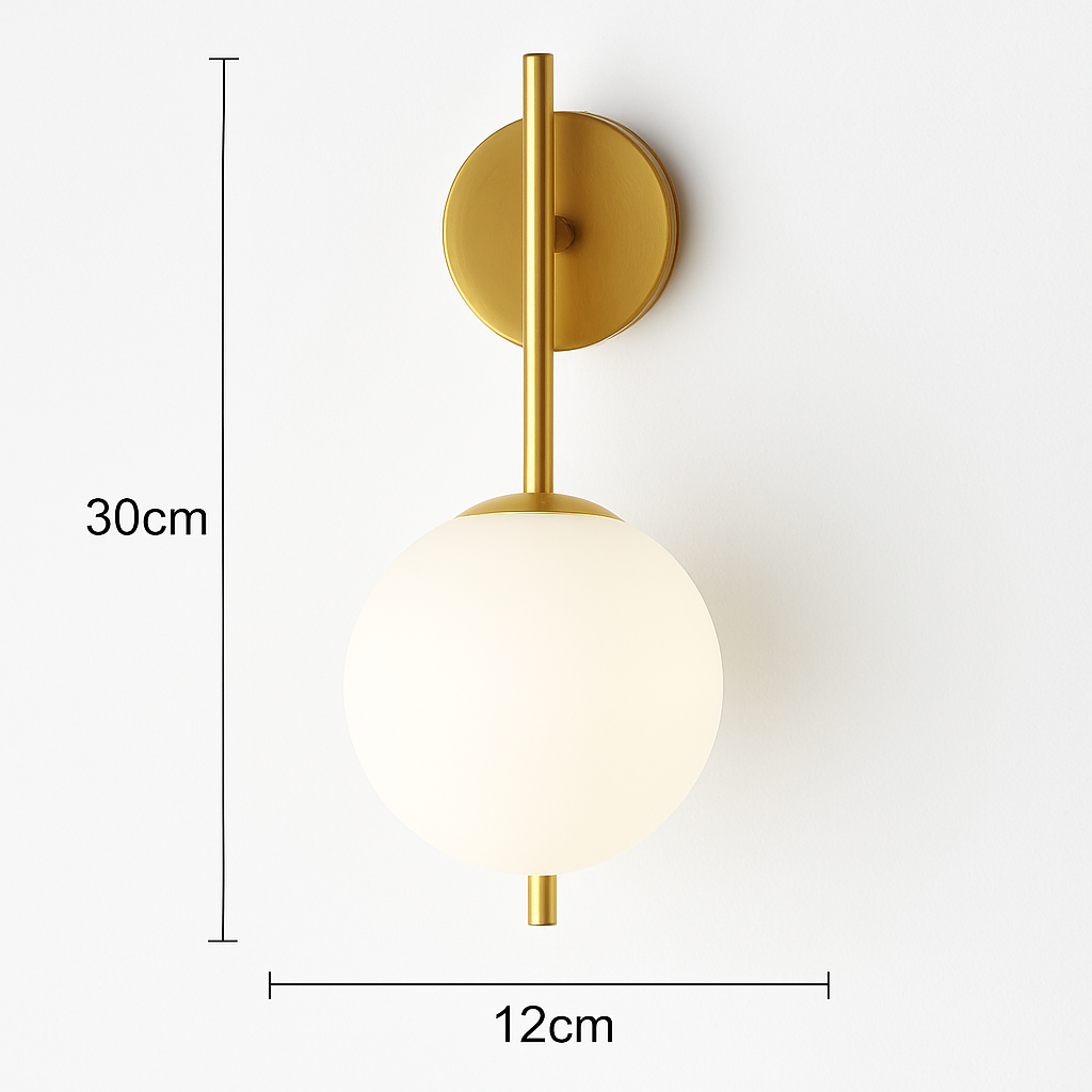 Applique murale LED boule de verre nordique pour salon intérieur chambre à coucher luminaire mural LED avec applique murale ampoule 7w G9 pour la maison