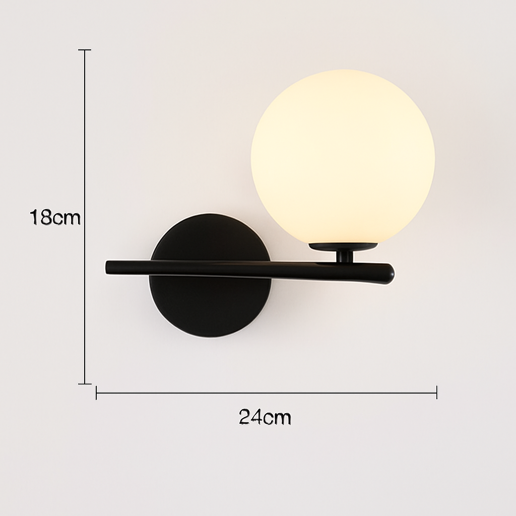 Applique murale LED boule de verre nordique pour salon intérieur chambre à coucher luminaire mural LED avec applique murale ampoule 7w G9 pour la maison