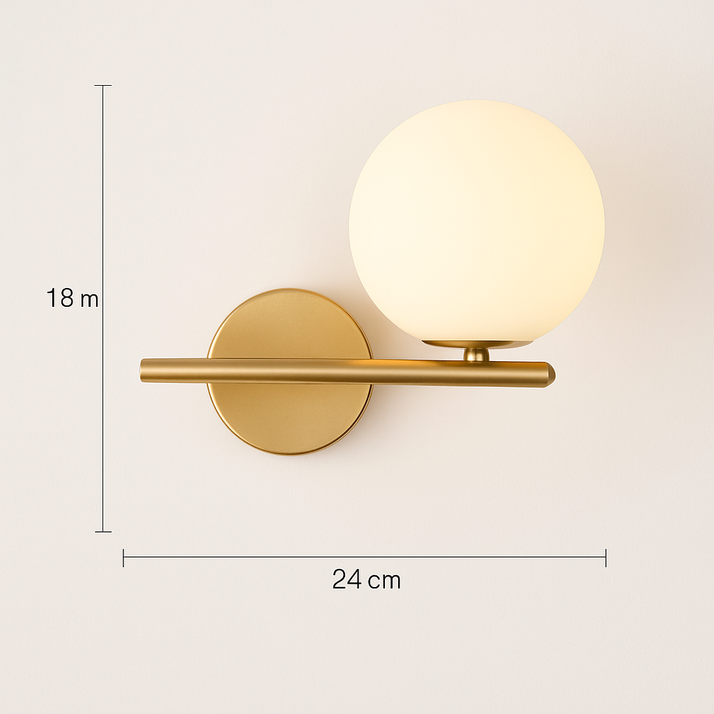 Applique murale LED boule de verre nordique pour salon intérieur chambre à coucher luminaire mural LED avec applique murale ampoule 7w G9 pour la maison