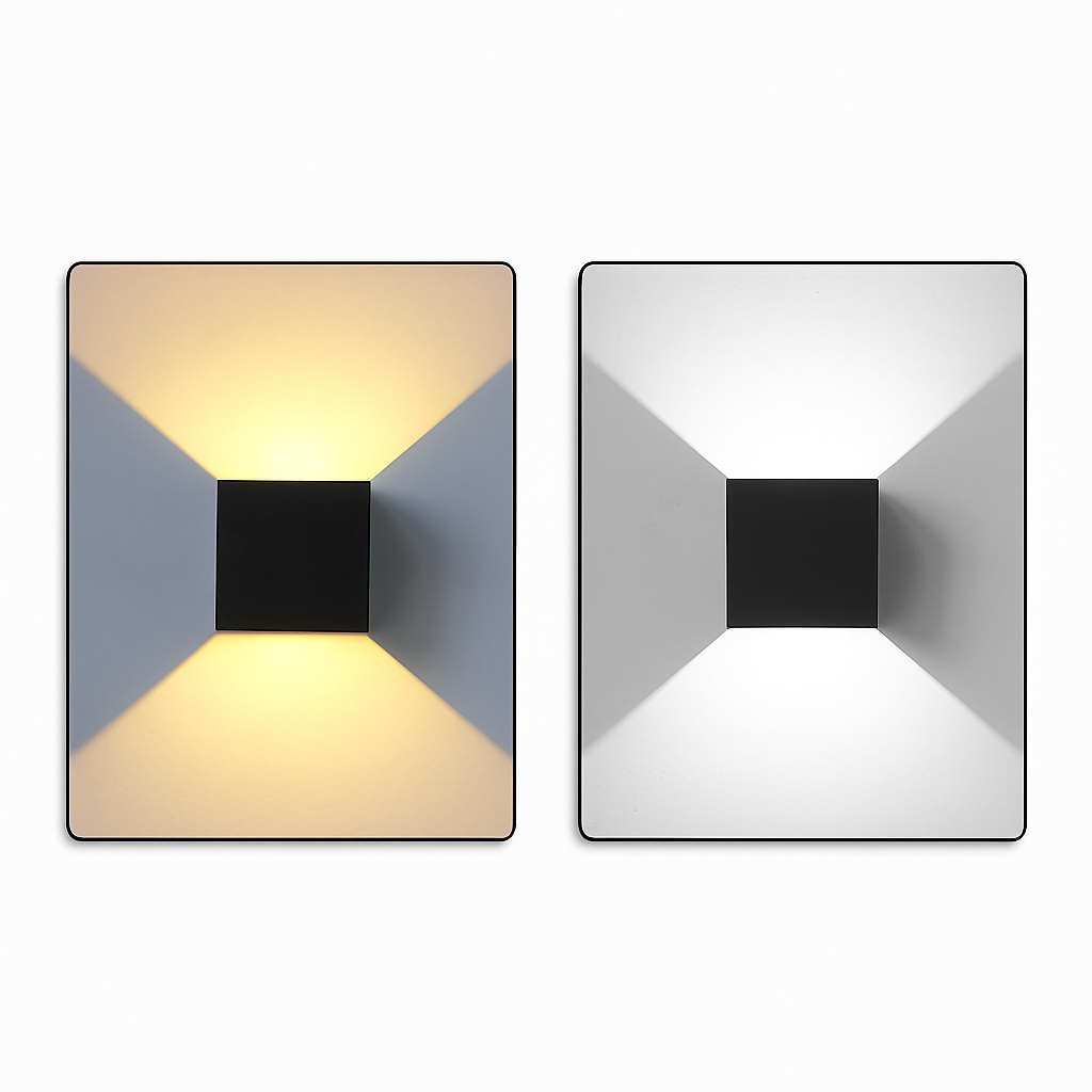 applique murale led carrées en aluminium pour décoration artistique
