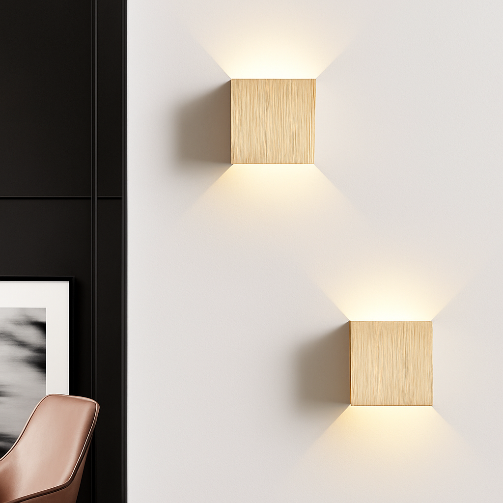 applique murale led carrées en aluminium pour décoration murale