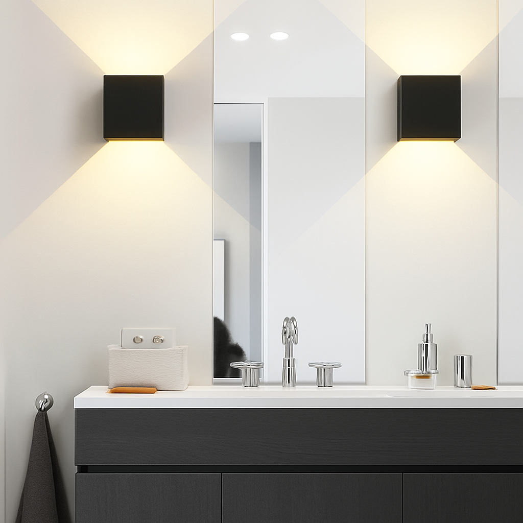 applique murale led carrées en aluminium pour décoration murale