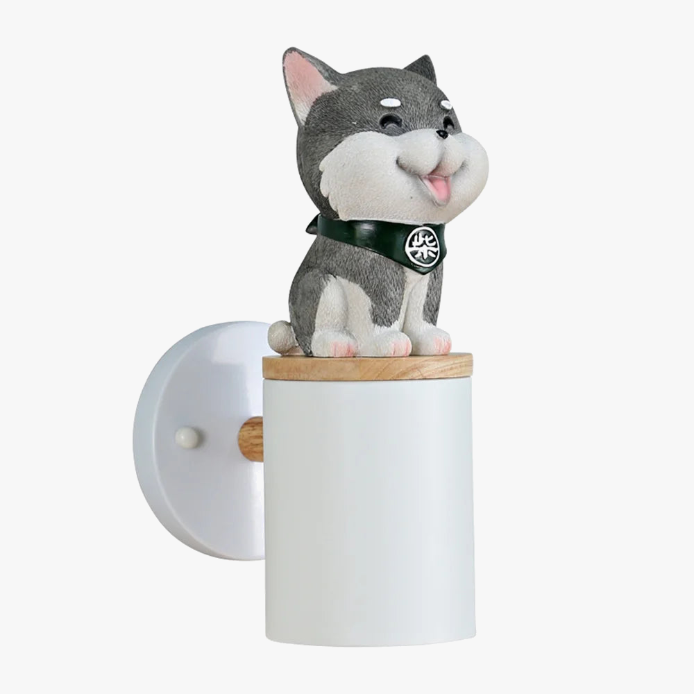 applique murale led créative chat et chien pour enfants