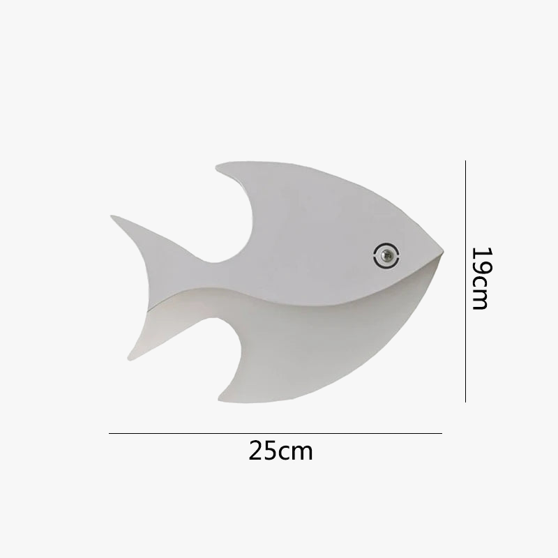 applique murale led créative en acrylique forme poisson pour enfants