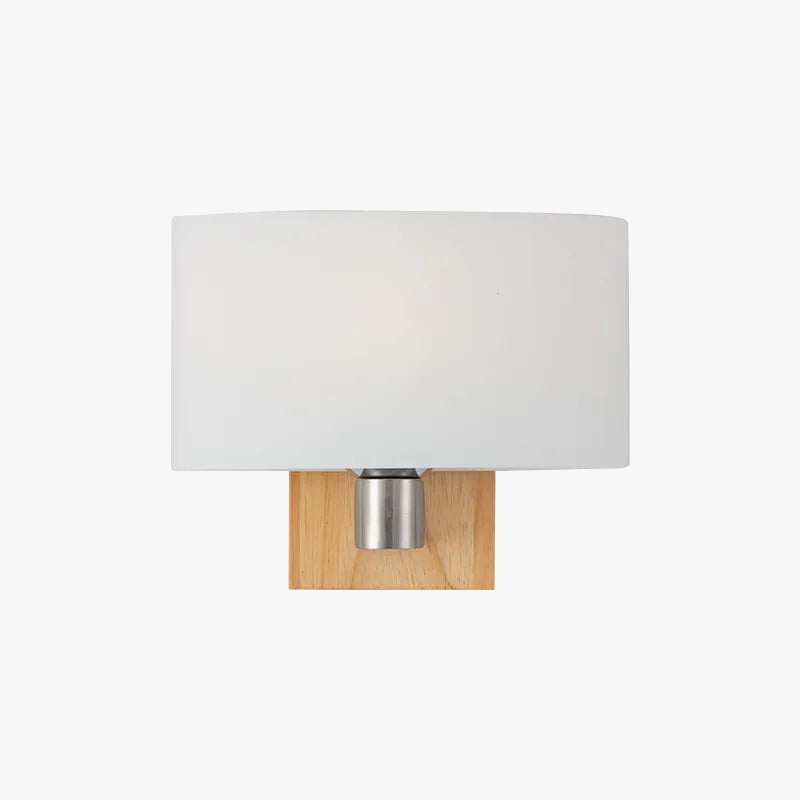applique murale led créative en bois massif et verre style nordique décorative