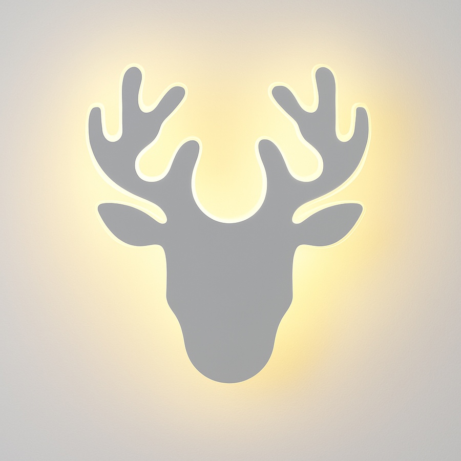 Applique murale LED créative en forme de cerf