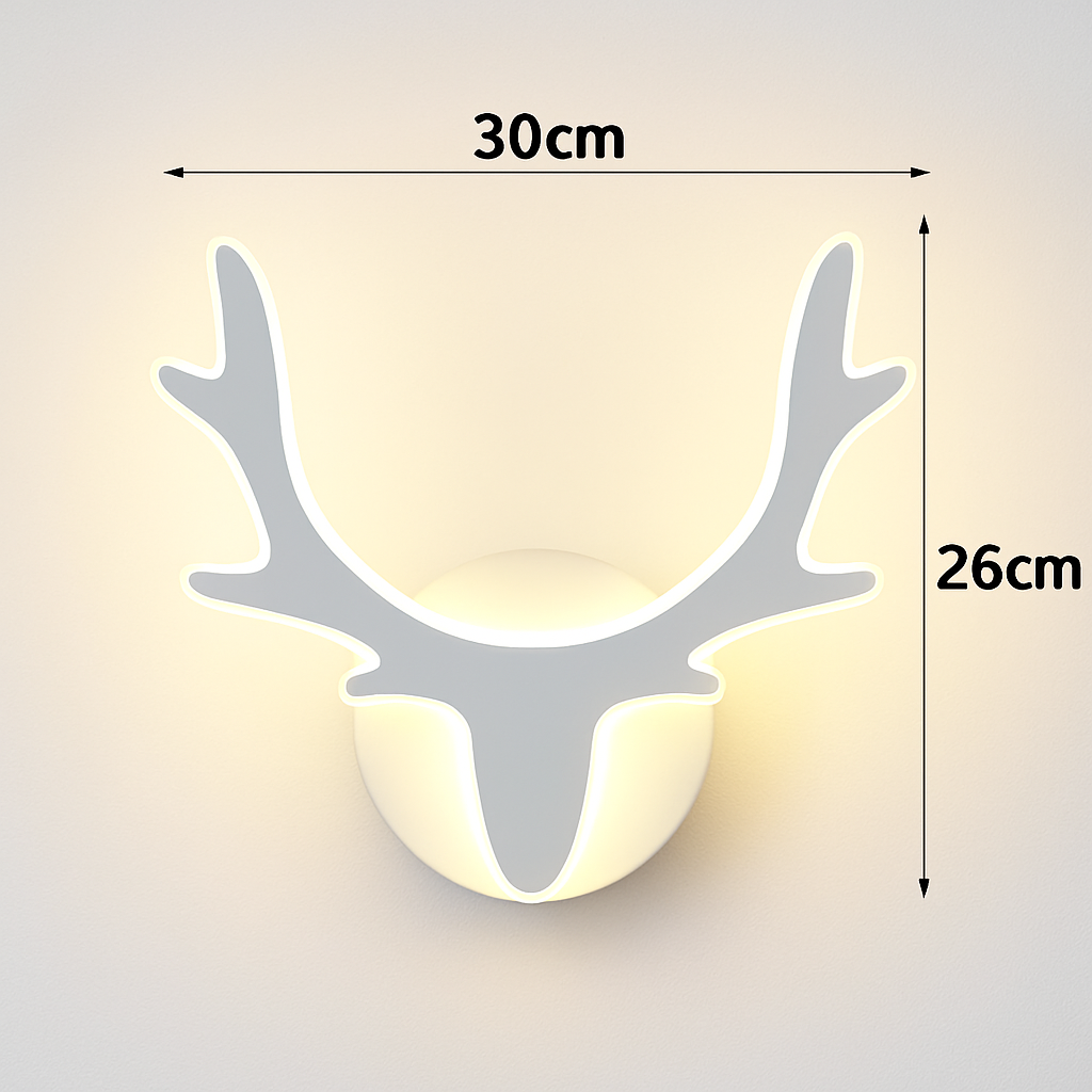 Applique murale LED créative en forme de cerf