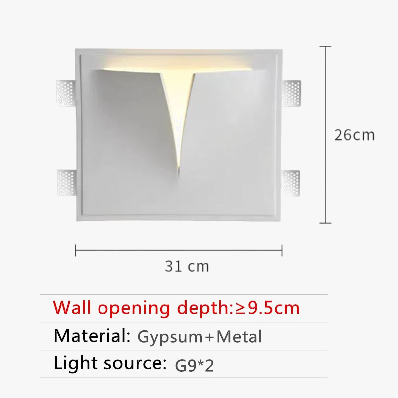 applique murale led créative en gypse pour hôtel et allée