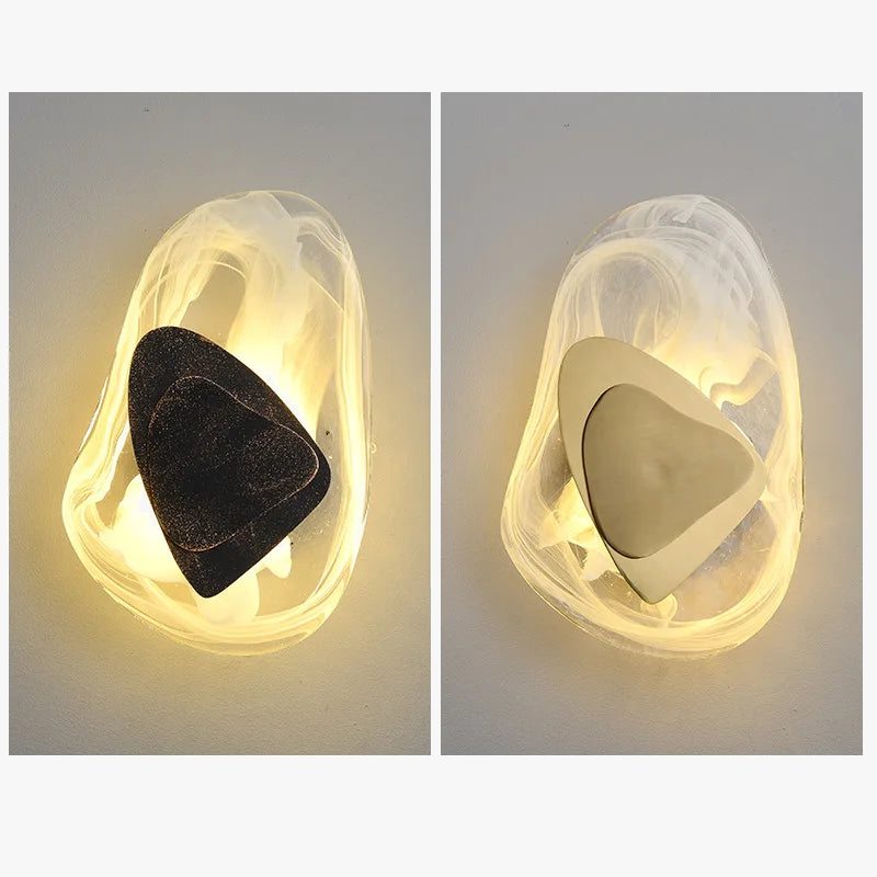 applique murale LED créative en verre pour décoration artistique