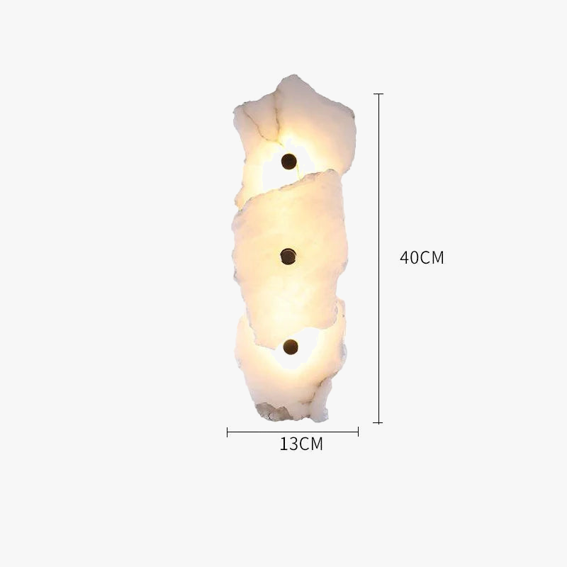 applique murale led créative feuilles de marbre pour hôtel de luxe
