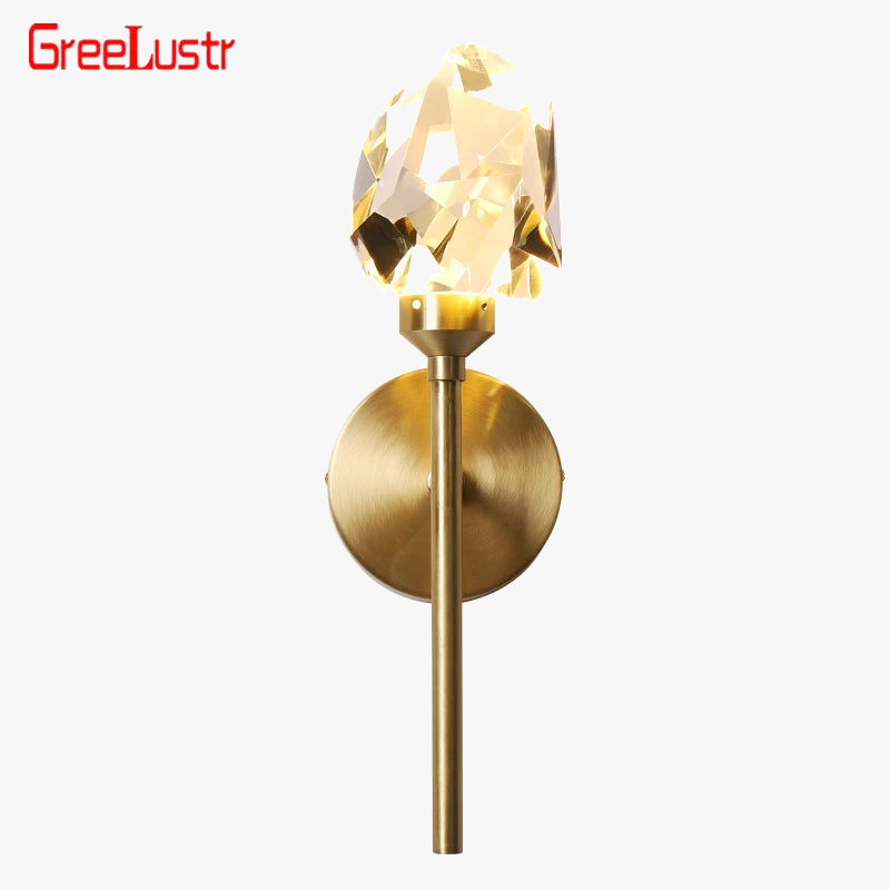 Applique murale led cristal luxe moderne décor intérieur maison chevet allée entrée.