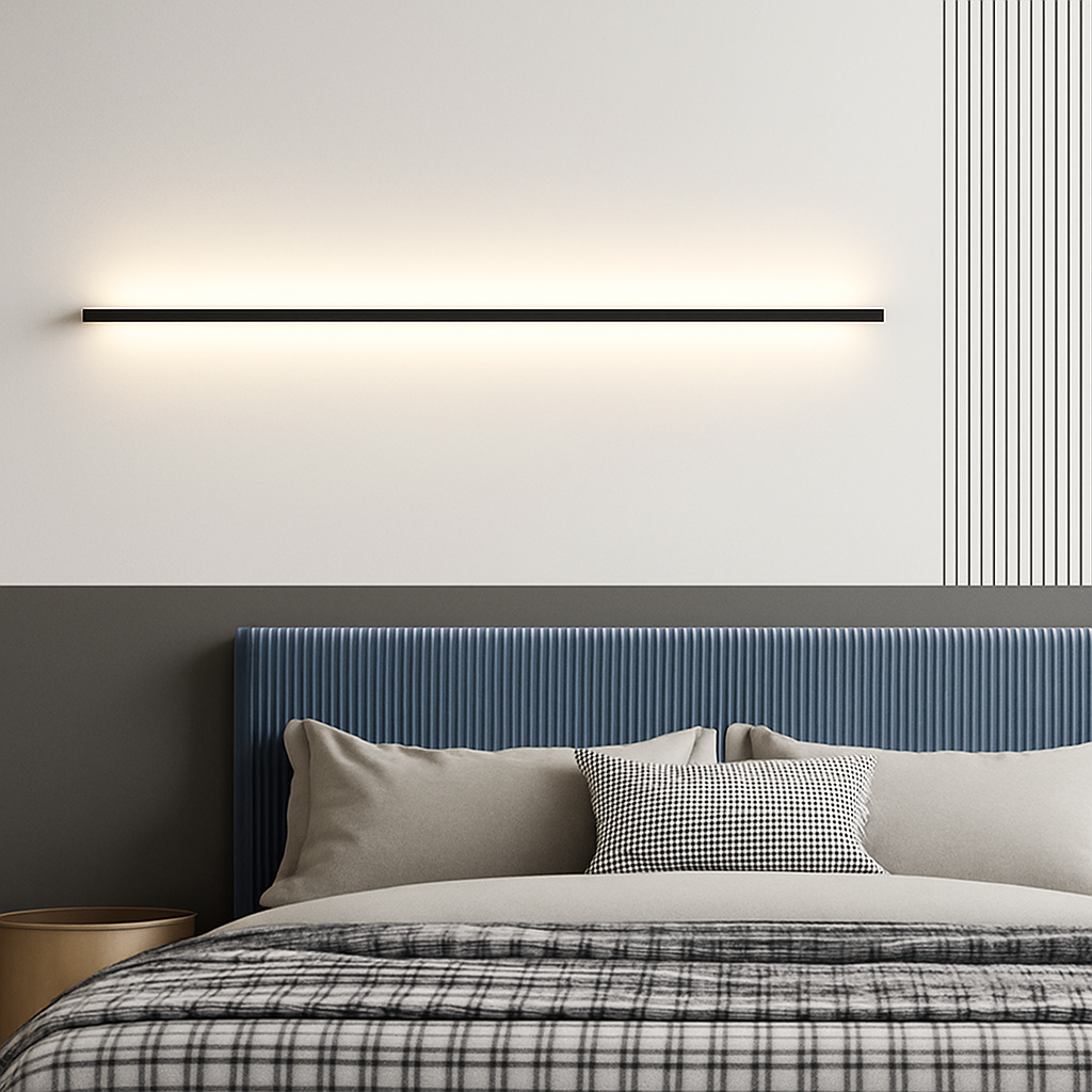 applique murale led cuboïde en aluminium avec télécommande et gradation
