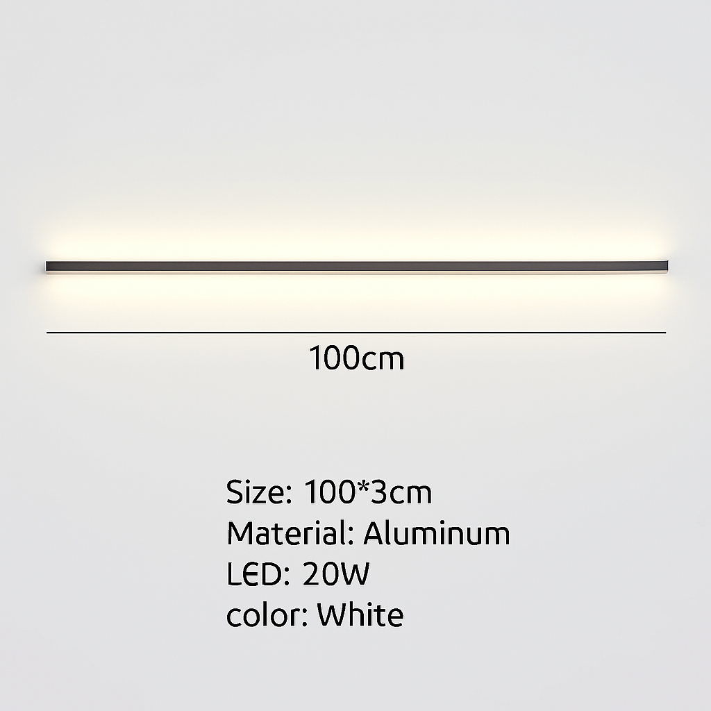 applique murale led cuboïde en aluminium avec télécommande et gradation