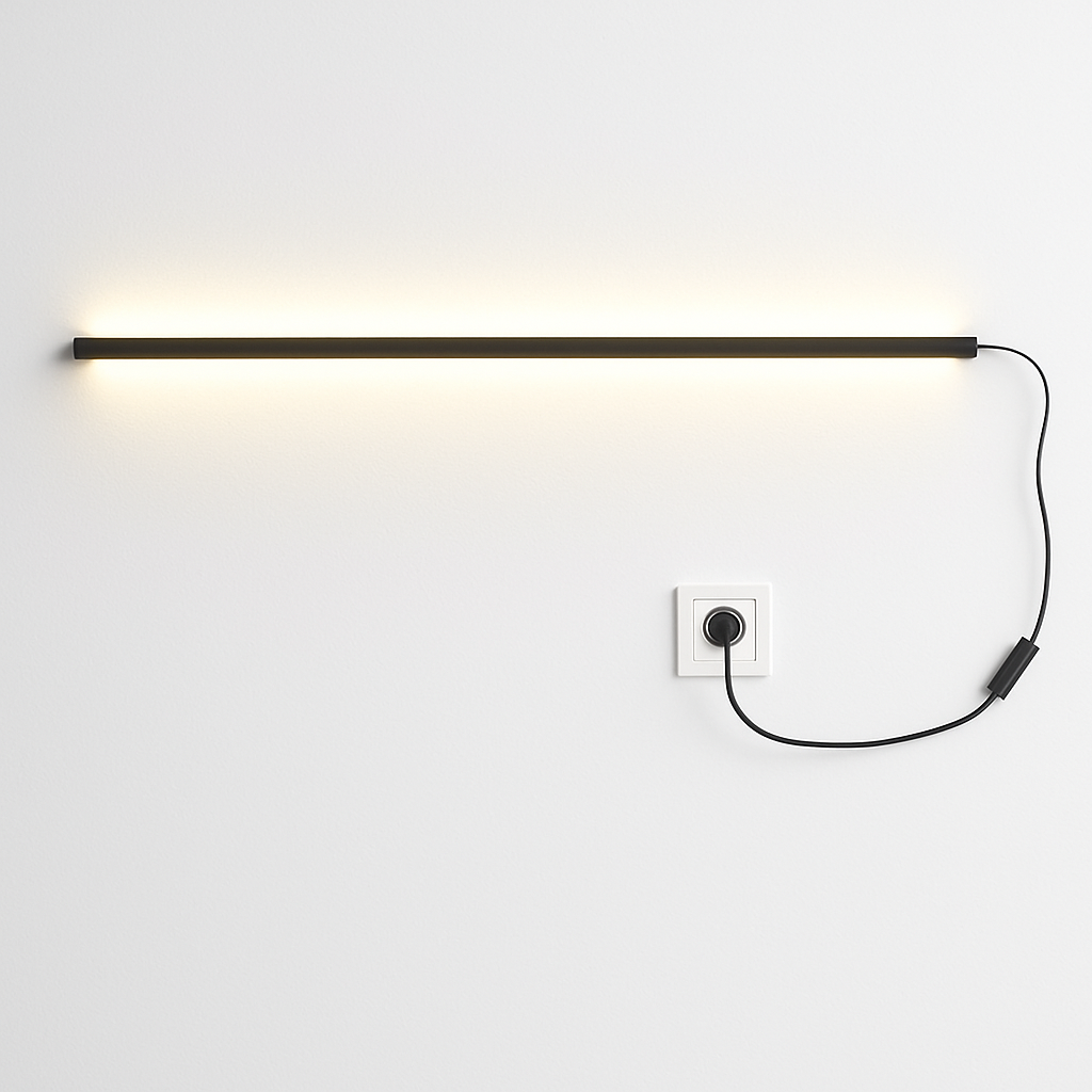 applique murale led cuboïde en aluminium avec télécommande et gradation