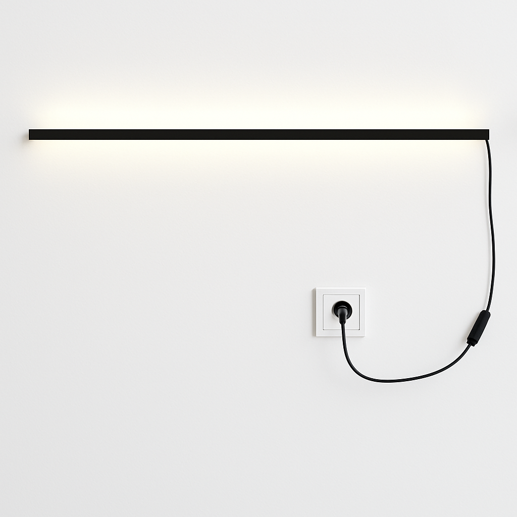 applique murale led cuboïde en aluminium avec télécommande et gradation